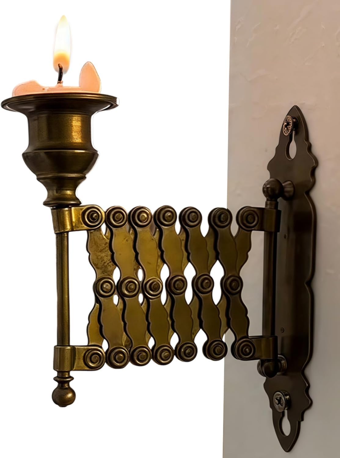 New Extending Taper Candle Holder, Vintage Expanding Taper Candle Holder, Antique Wall Mounted Piano Candlesticks for Living Room, Bedroom and Fireplace Decor