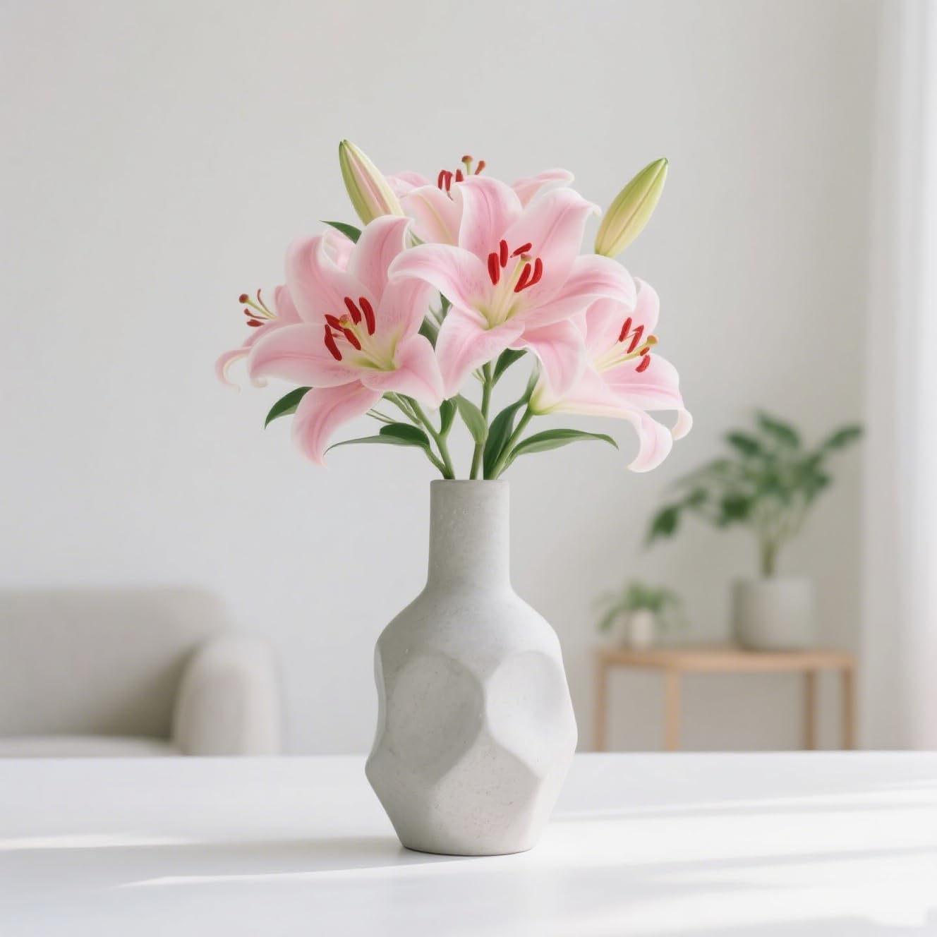 10 Pcs Artificial Flowers Desk Vase Accessories No Fade Faux Plastic Plants, Bouquet Artificial Orchid Flore White Silk Fake Orchid Flower for Window Box Home Wedding Indoor Outside Decoration