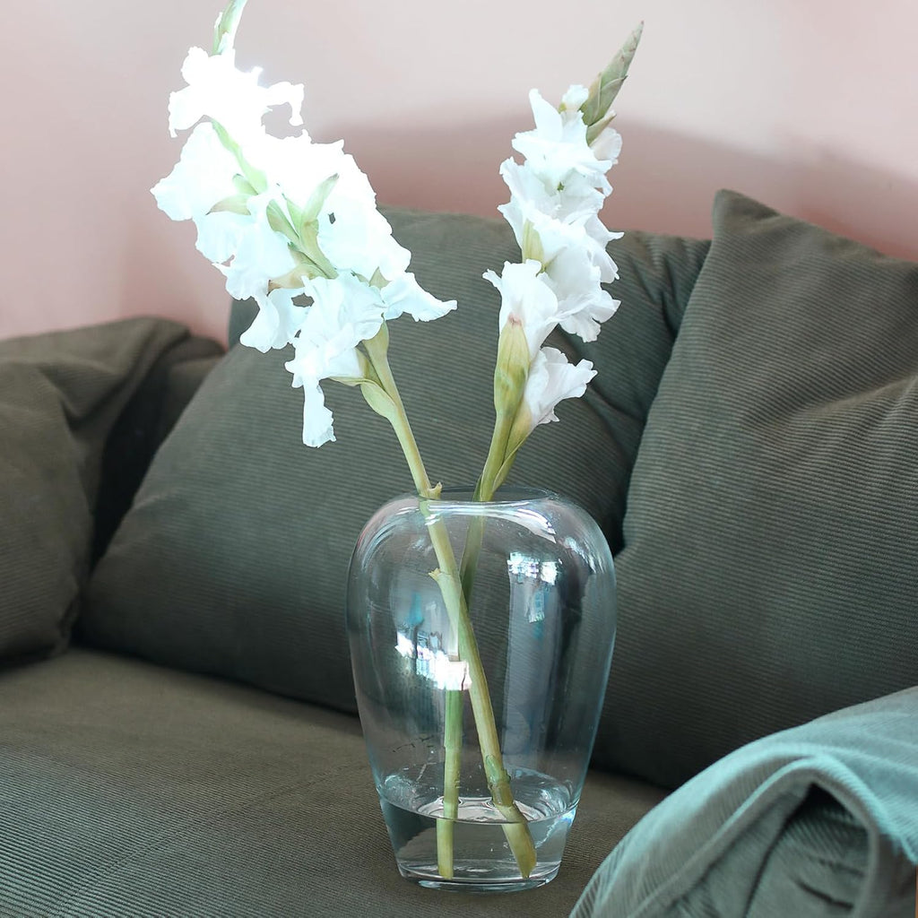 10 Inch Large Glass Vase for Centerpieces,Modern Clear Tall Vase Decorative for Flower,Home Decor,Wedding,Living Room,Dining Table, Office,Entryway, Shelf, Birthday, Housewarming Gift