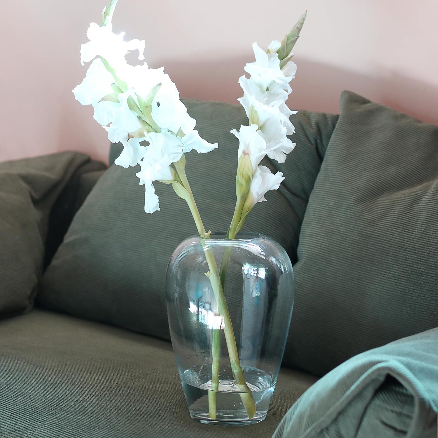 10 Inch Large Glass Vase for Centerpieces,Modern Clear Tall Vase Decorative for Flower,Home Decor,Wedding,Living Room,Dining Table, Office,Entryway, Shelf, Birthday, Housewarming Gift